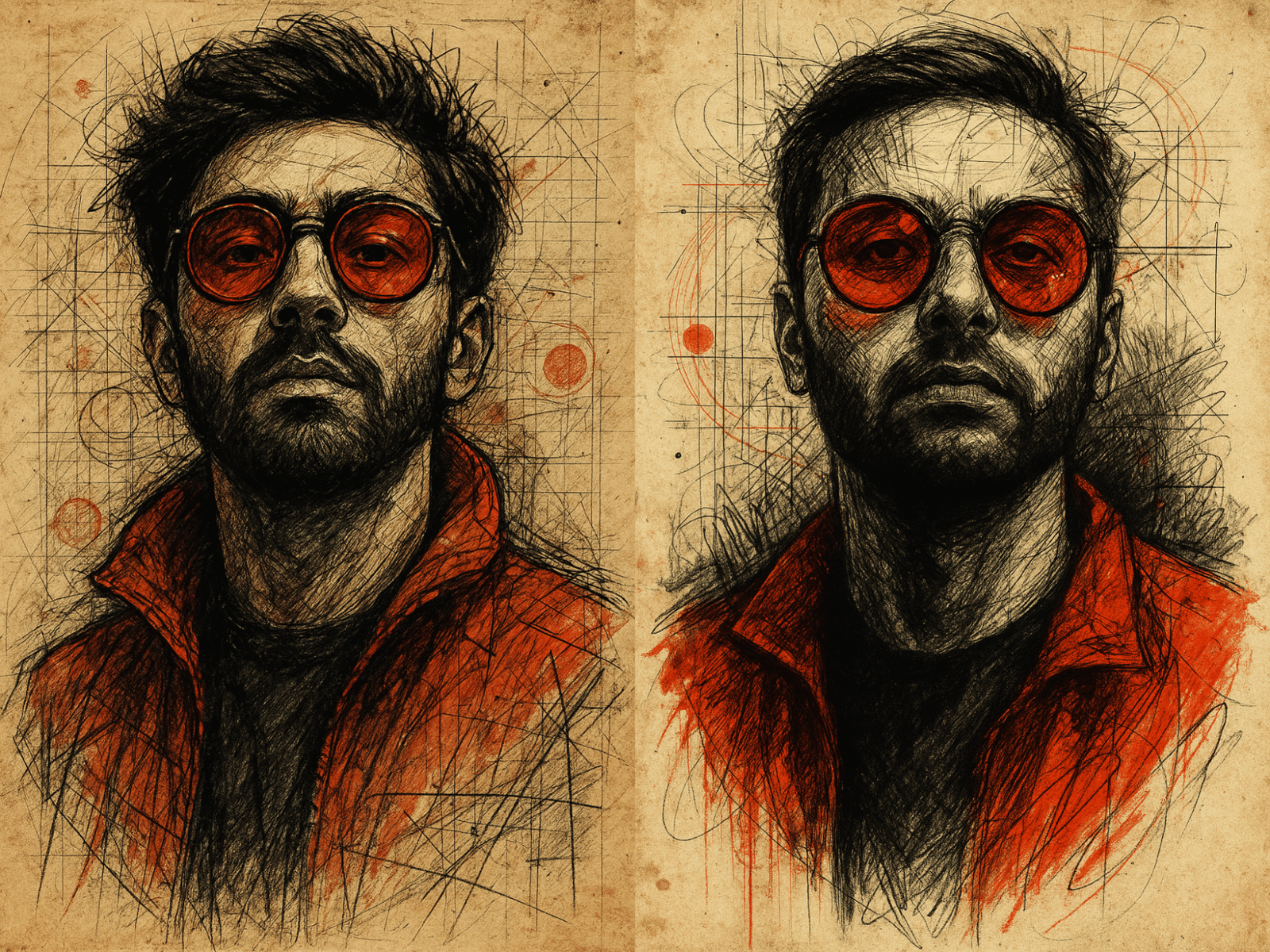 Prompt for Photo to Urban Mixed-Media Portrait